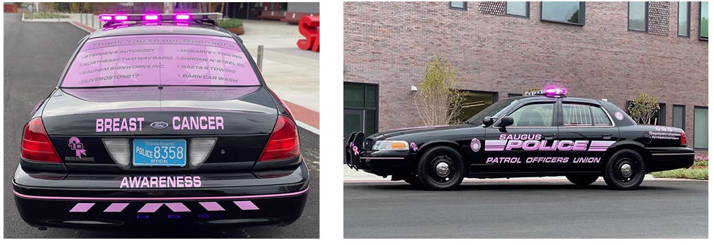 Saugus Police Department Breast Cancer Awareness Vehicle